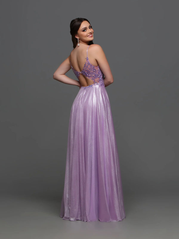 Candice Wang 72322 Lavender Metallic Prom Dress Candice Wang 