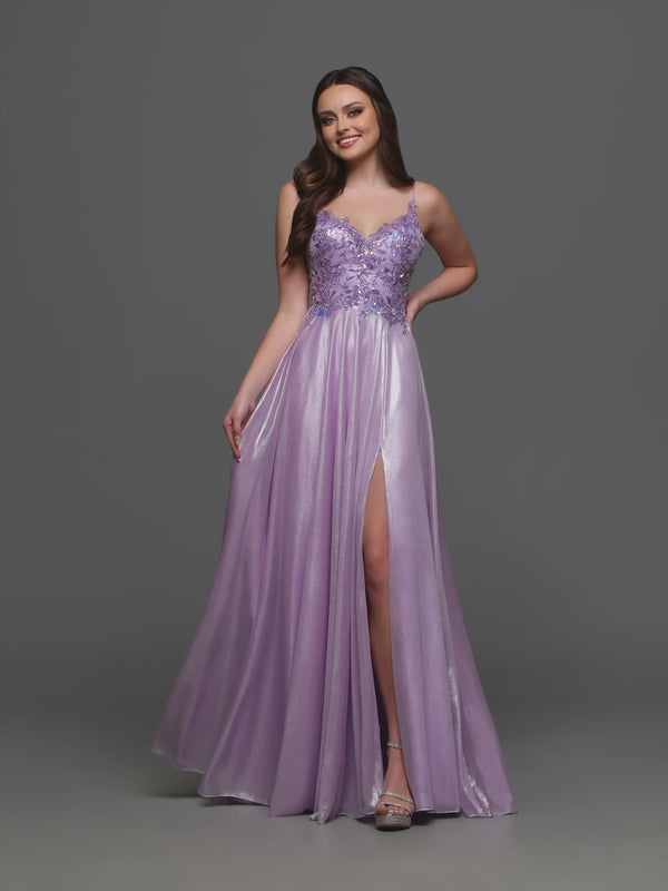 Candice Wang 72322 Lavender Metallic Prom Dress Candice Wang 