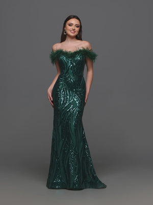 Candice Wang 72348 Emerald Green Sequin Dress Candice Wang 