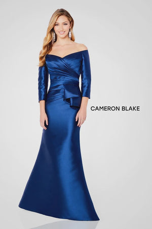 Cameron Blake 221686 Spruce 3/4 Sleeve Trumpet Dress Cameron Blake 