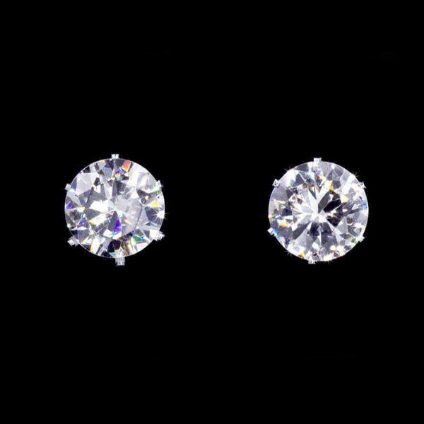 CZ Stud Earrings - Clear Crysta Rhinestone Jewelry Corp 