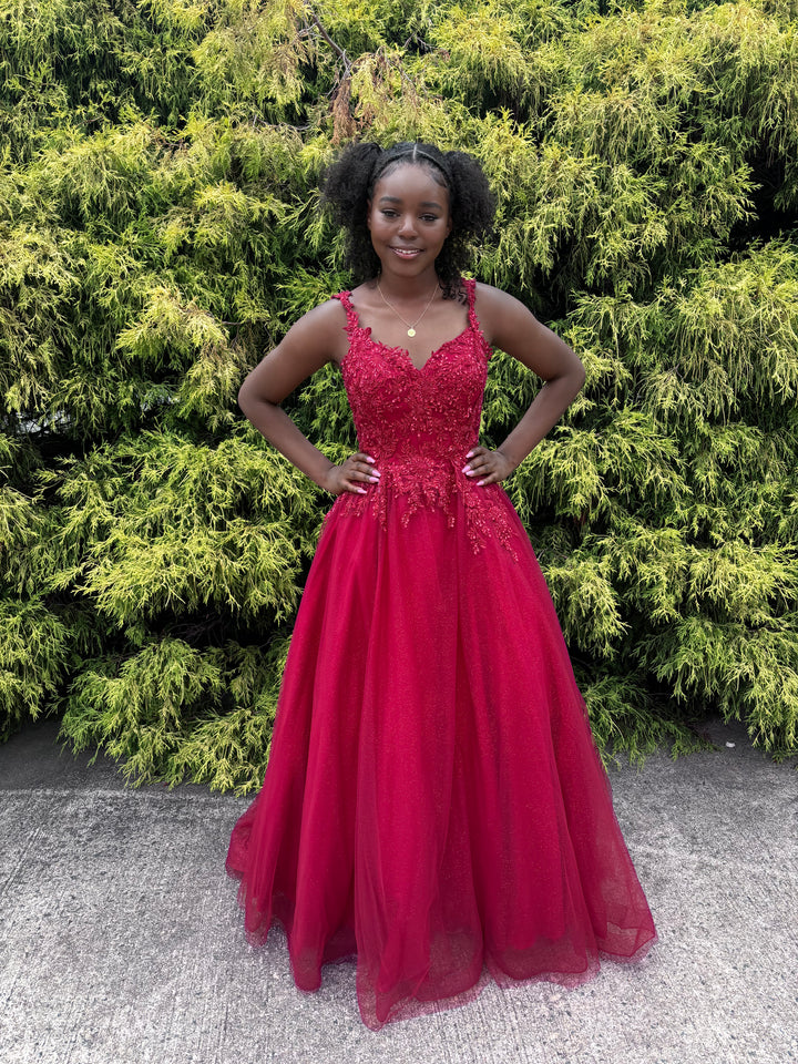 COLETTE 12205 Scarlet Red Tulle Ballgown