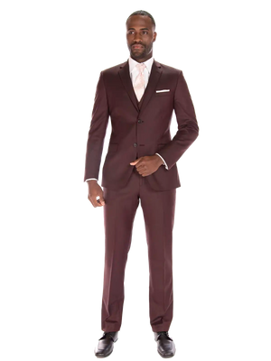 Burgundy Select Slim Fit Suit Jacket & Pants by David Major David Major Select / Giorgio Fiorelli 