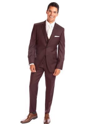 Burgundy Select Slim Fit Suit Jacket & Pants by David Major David Major Select / Giorgio Fiorelli 