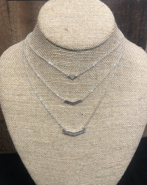 Devon 3 Piece Worn Gold Necklace Set