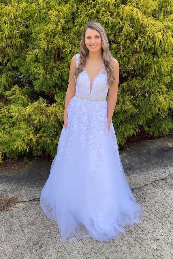 ENVIOUS Couture 1456 White Lace Tulle Ballgown Envious Couture 