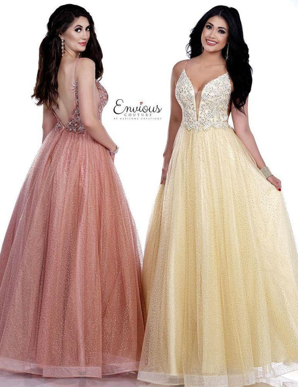 ENVIOUS Couture 1705 Golden Yellow Tulle Ballgown Envious Couture 
