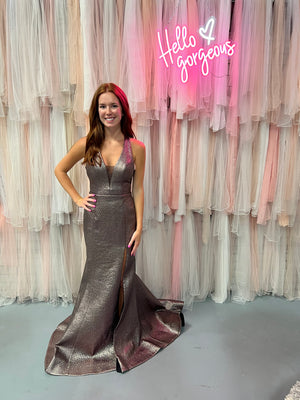 ENVIOUS Couture 1741 Coco Shimmer Fit-N-Flare Dress Envious Couture 