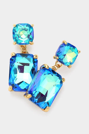 Square Rectangle Link Dangle Earrings Not specified 