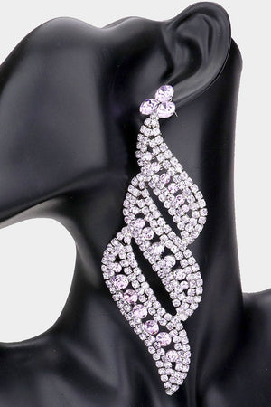 Pave Crystal Rhinestone Statement Earrings Fashion Jewelry 