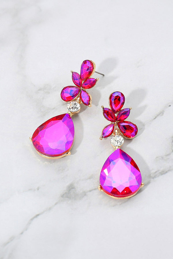 Cluster Teardrop Dangle Earrings Not specified 