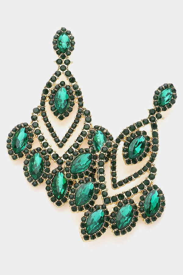 Accented Chandelier Dangle Earrings Not specified 