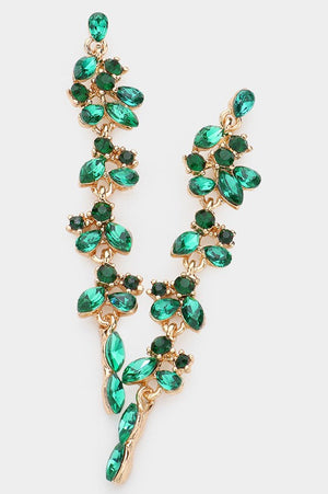 Teardrop Marquise Long Cluster Drop Earrings Fashion Jewelry 