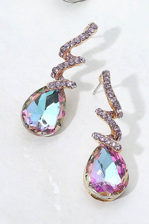 Swirl Teardrop Dangle Earrings Fashion Jewelry 