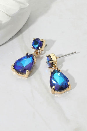 Petite Teardrop Stone Dangle Earrings Not specified 