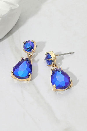 Petite Teardrop Stone Dangle Earrings Fashion Jewelry 