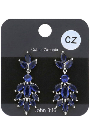 Cubic Zirconia Marquise Cluster Dangle Earrings Vivace Jewelry 