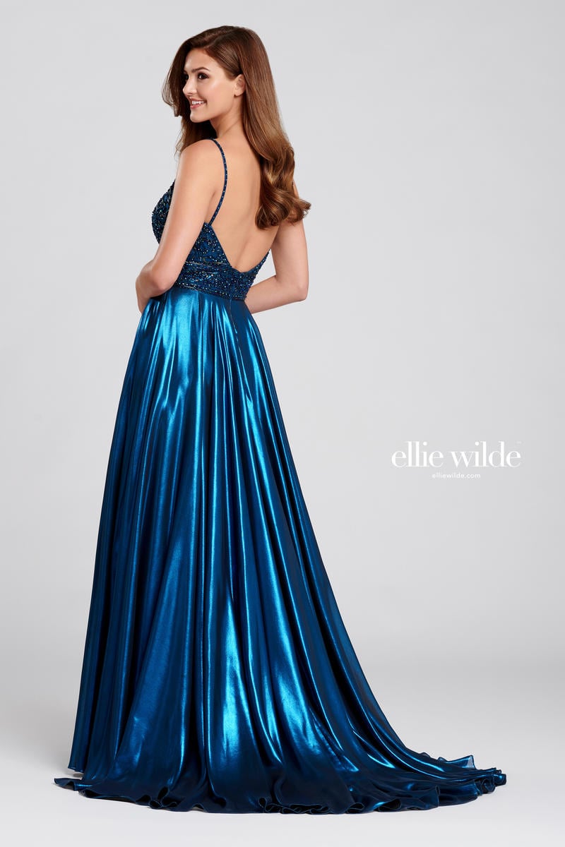 shimmer chiffon dress Ladivine CD410 Elegant Sweetheart Neckline Dropwaist A-line Gown Shimmer Chiffon Periwinkle / 16