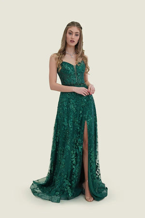 pine green prom dresses Green Prom Dress Off The Shoulder Straps Ball Gown Graduation Party Dress For Women Sweet 16 Dress Birthday Party Dress Formal Wear