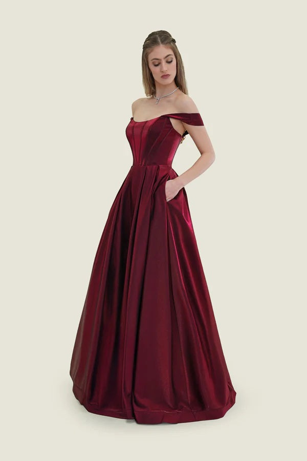 FLAIR Prom 25014 Shimmer A-Line Dress