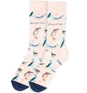 Men's Fishing Novelty Socks SELININY 