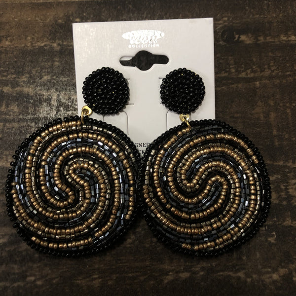 Grace Beaded Circle Earring