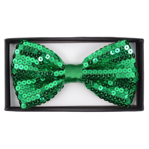 New Green  Sparkle Sequin 2.5" Bow Tie