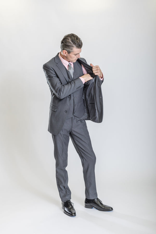New Caravelli Grey 2 Piece Slim Fit Suit San Malone Enterprises 