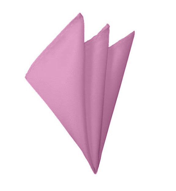 New Solid Satin Pocket Square - Dusty Pink