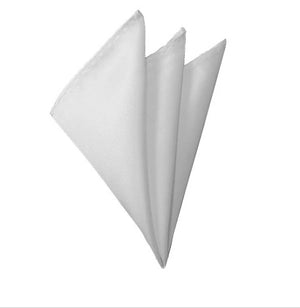 White Satin Bow Tie, Pocket Square & Lapel Pin Set Formalwear Outlet 