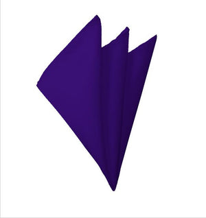 Dark Purple Satin Bow Tie, Pocket Square & Lapel Pin Set TieOutlet.com 