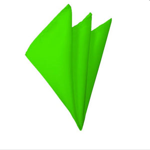 Hot Lime Satin Bow Tie, Pocket Square & Lapel Pin Set Formalwear Outlet 