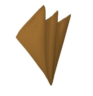 New Solid Satin Pocket Square - Copper Manzini Neckwear 