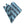 Sky Blue, Blue-Grey Checked Woven Self Tie Bow Tie and Pocket Square Manzini Neckwear 