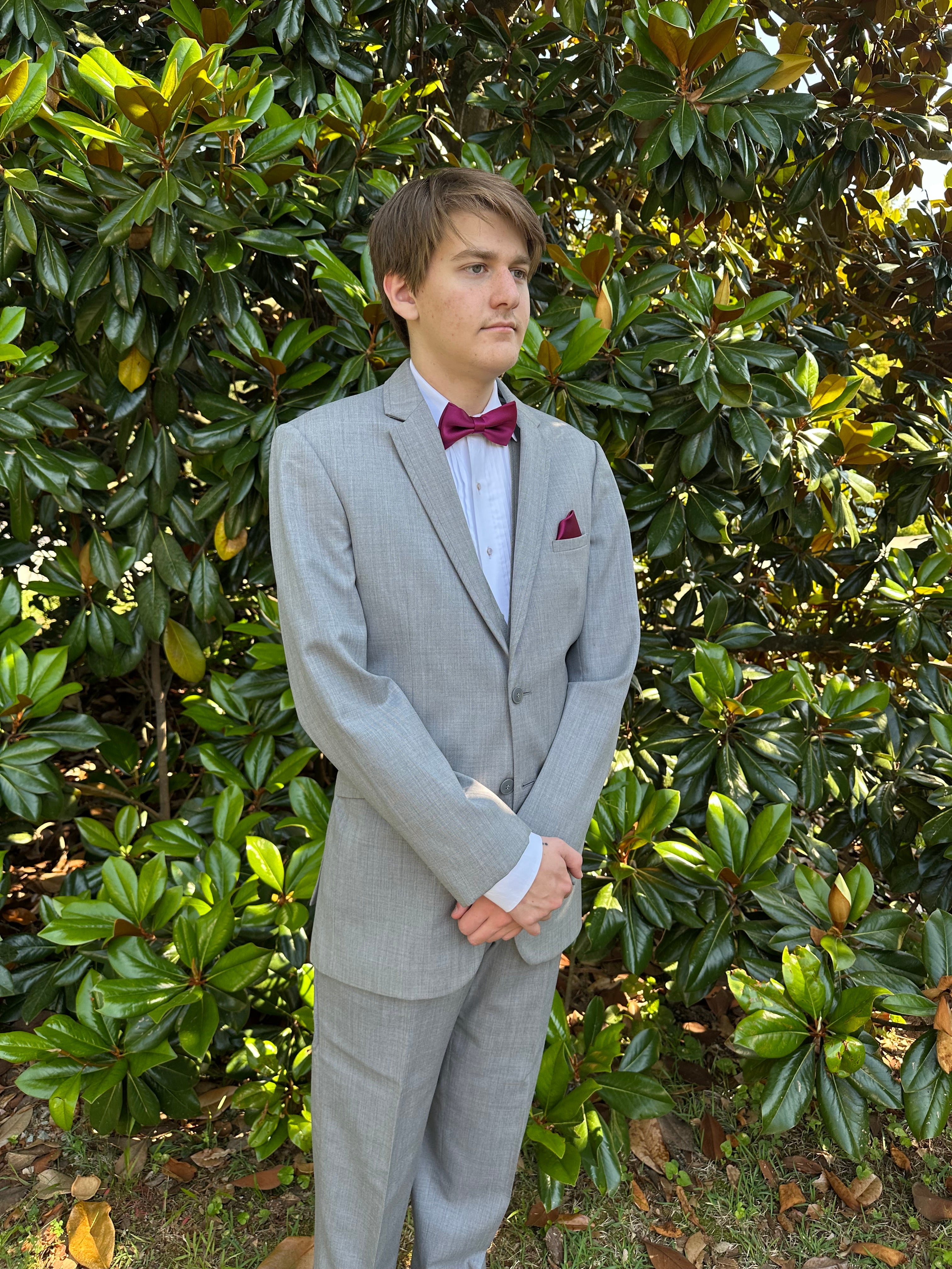 grey dress pants red shirt Heather Grey Moda Modern Fit Suit Jacket and Pants by Jean Yves 8 / BOYS