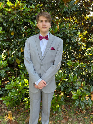 Heather Grey Allure Tuxedo Jacket and Pants by Jean Yves Jean Yves 