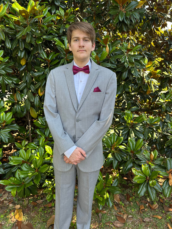 Heather Grey Allure Tuxedo Jacket and Pants by Jean Yves Jean Yves 