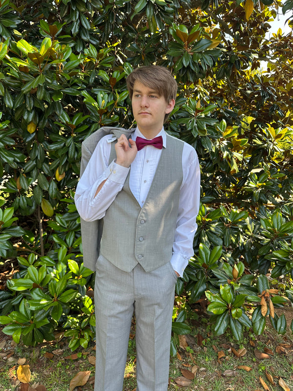 Heather Grey Allure Tuxedo Jacket and Pants by Jean Yves Jean Yves 
