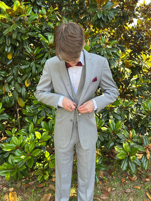Heather Grey Allure Tuxedo Jacket and Pants by Jean Yves Jean Yves 