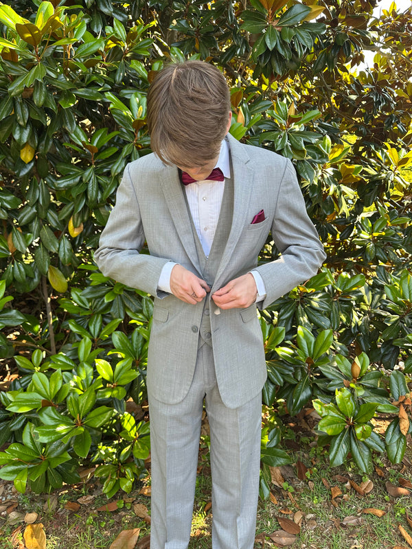 Heather Grey Allure Tuxedo Jacket and Pants by Jean Yves Jean Yves 