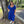 Under The Stars Royal Blue Midi Dress with Tie Back