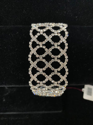 Rhinestone SILVER Twist Bracelet Not specified 