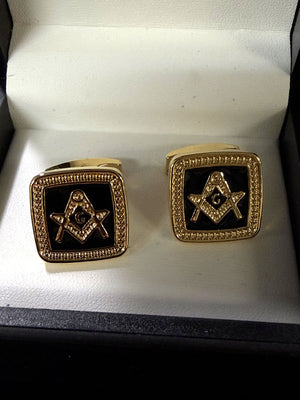Boxed Masonic Cufflinks Tenso Fashion 