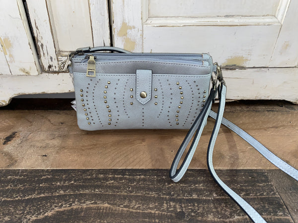 Ayra Studded Wallet Clutch Crossbody Bag