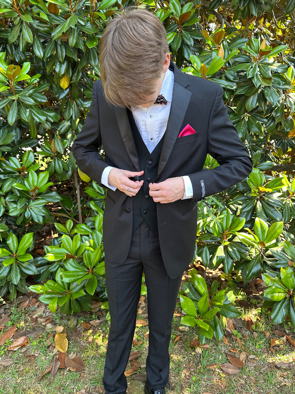 New Caravelli Black 2 Piece Slim Fit Tuxedo
