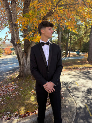 New Azzuro Black with Black Shawl Slim Fit Tuxedo Azzuro 