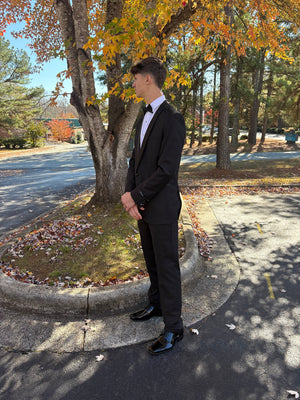 New Azzuro Black with Black Shawl Slim Fit Tuxedo Azzuro 