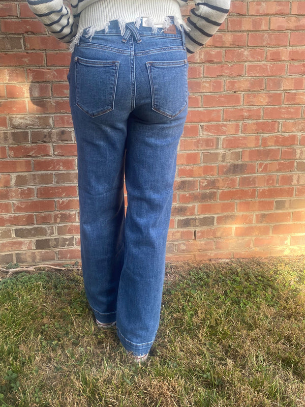 Judy Blue Anytime Anyplace High Waisted Wide Leg Jeans