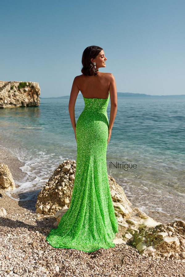 INTRIGUE by Blush Prom 91039 Apple Green Sequin Sheath Dress