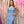 INTRIGUE by Blush Prom 935 Periwinkle Blue Sequin Dress with Slit - Size 6